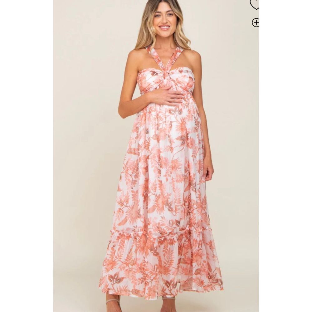 Pinkblush Floral Maxi Dress - Pink and White
